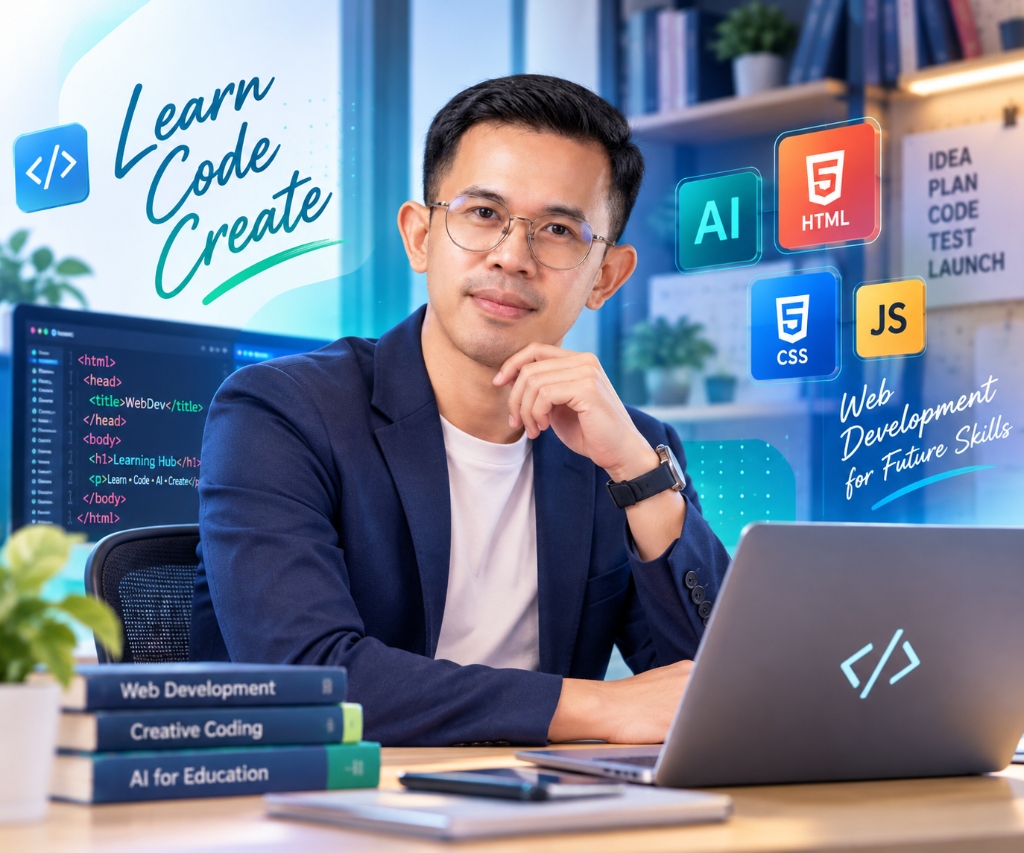 นายจตุรงค์ ข้ามหก ครูผู้สอนและผู้ออกแบบนวัตกรรม WebDev Learning Hub